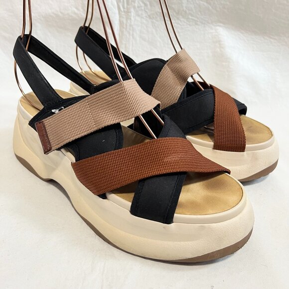 Vagabond sandals Essy EU 39 US womens 9 ankle strap chunky platform brown black - Picture 1 of 14
